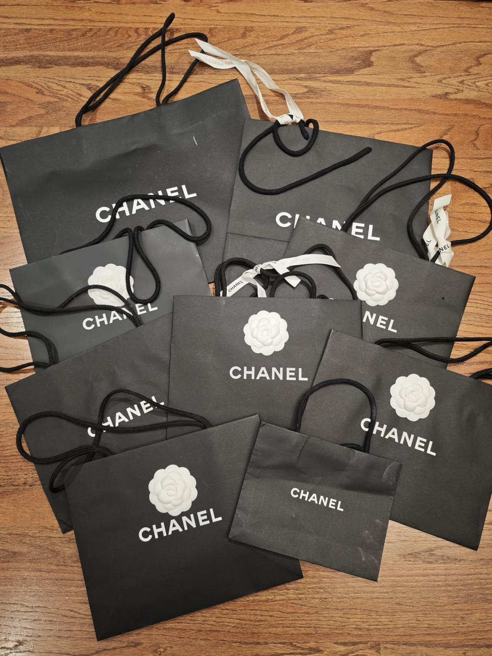 CHANEL Black Shopping Tote Bag (Branded Gift Bag)